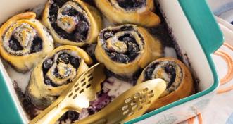 Lemon, Poppy Seed and Blueberry Sweet Rolls
