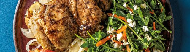 Apple Cider Chicken Skillet With Side Salad