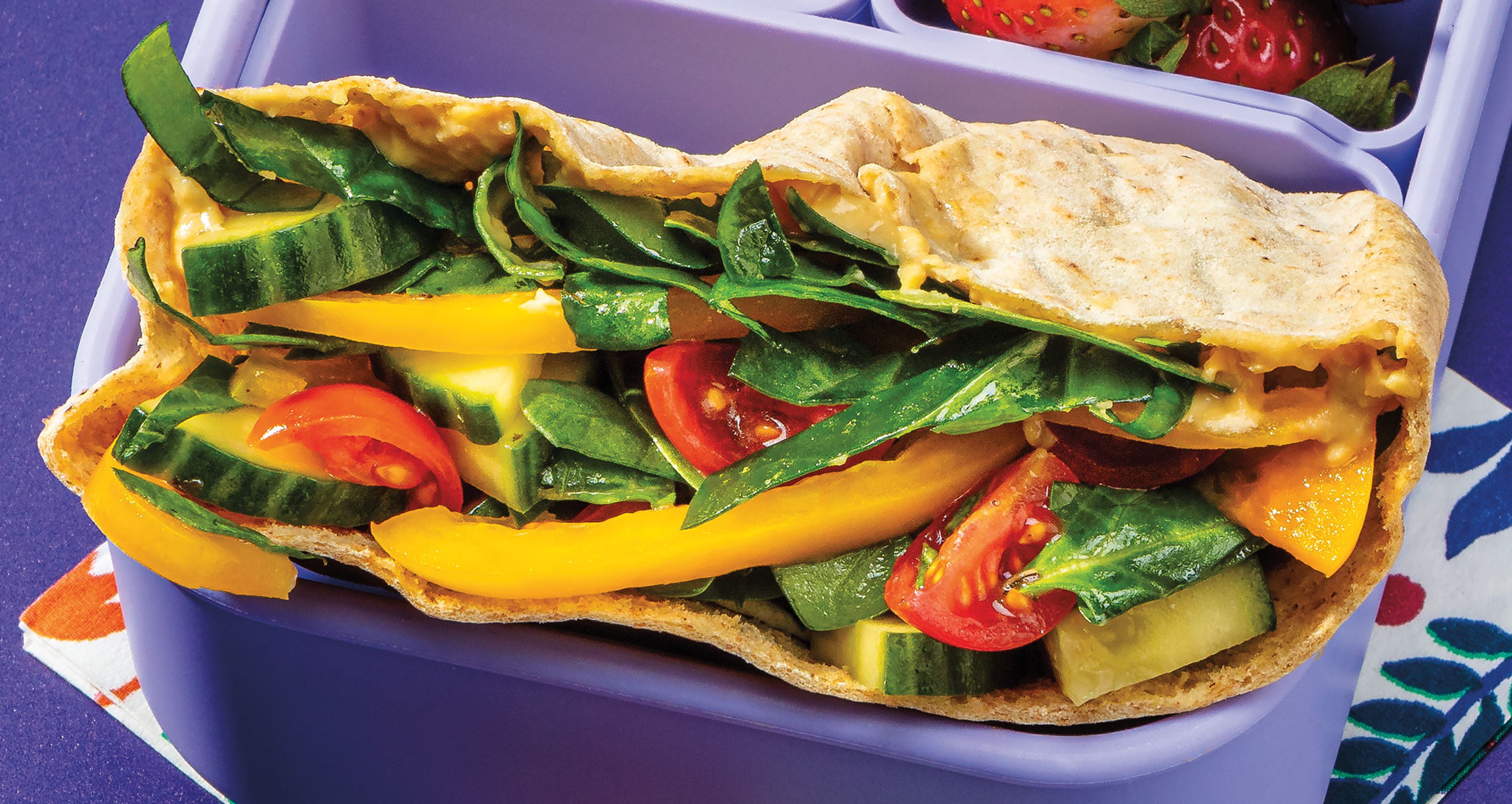 Hummus and Veggie Pita