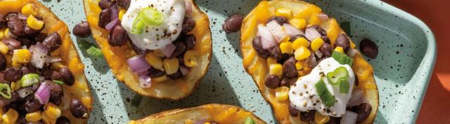 Vegetarian Loaded Potato Skins