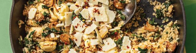 Mushroom Quinoa Skillet with Spinach