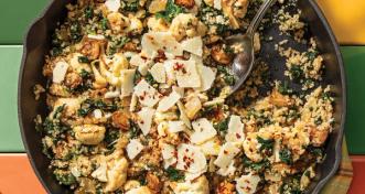 Mushroom Quinoa Skillet with Spinach