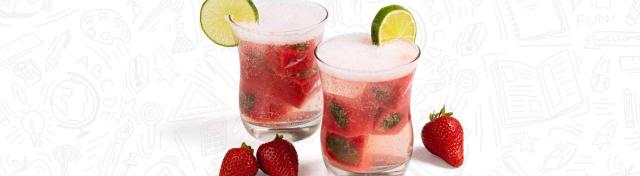 Strawberry Lime Ice Cubes