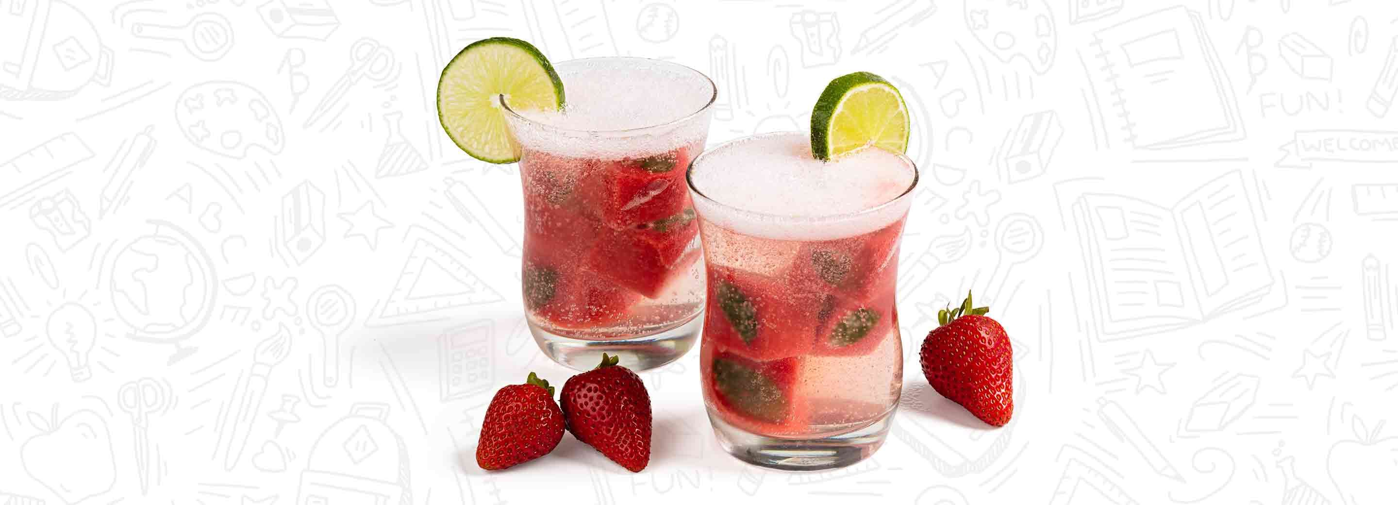 Strawberry Lime Ice Cubes