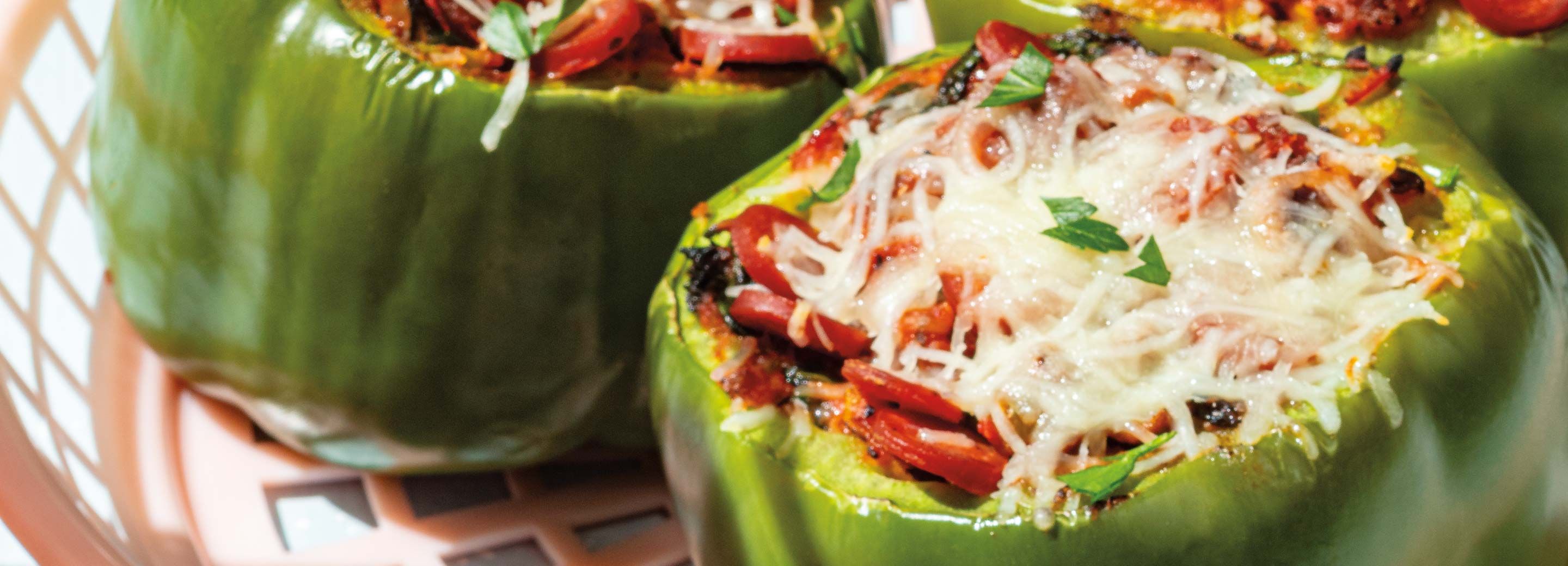 Super-Powered Pizza Stuffed Peppers | Schnucks