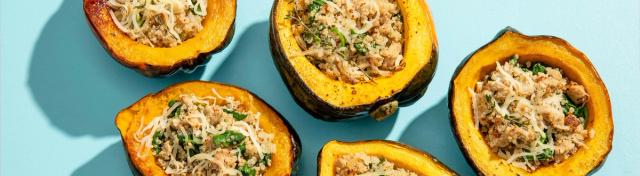 Turkey-Stuffed Acorn Squash