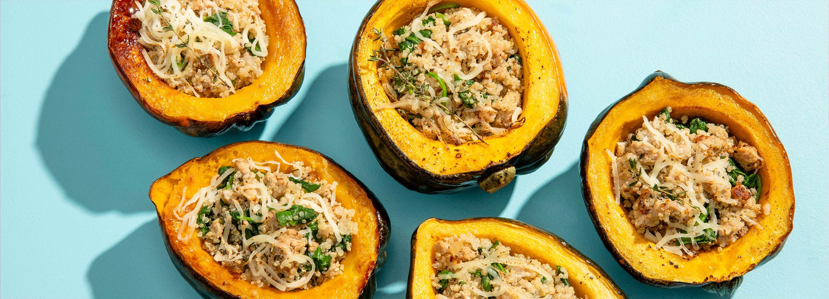 Turkey-Stuffed Acorn Squash