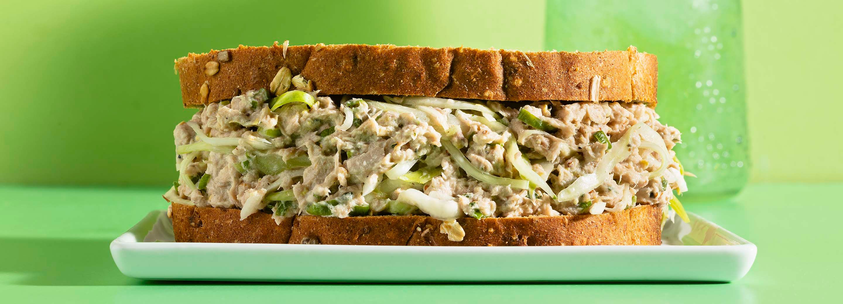 Tuna and Cabbage Salad Sandwiches