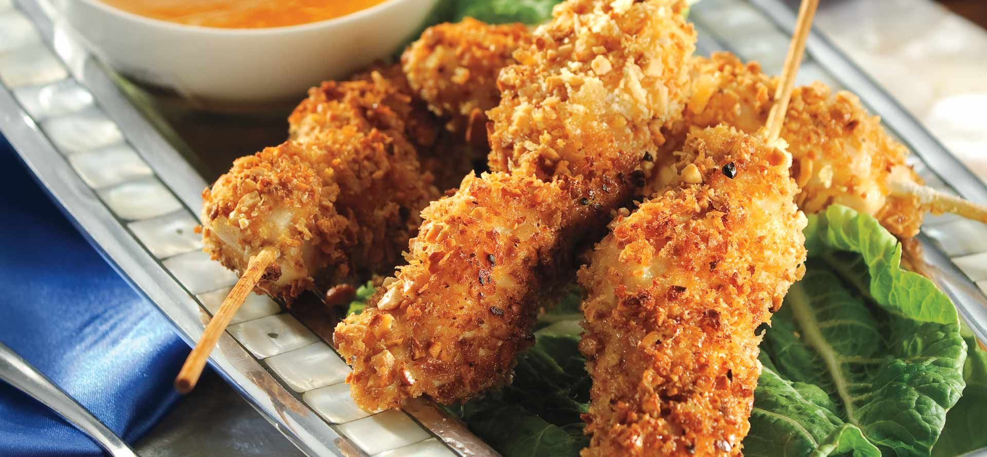 Cashew Chicken Skewers with Orange-Ginger Sauce | Schnucks