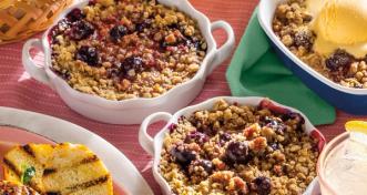 Grilled Triple-Berry Summer Crisp