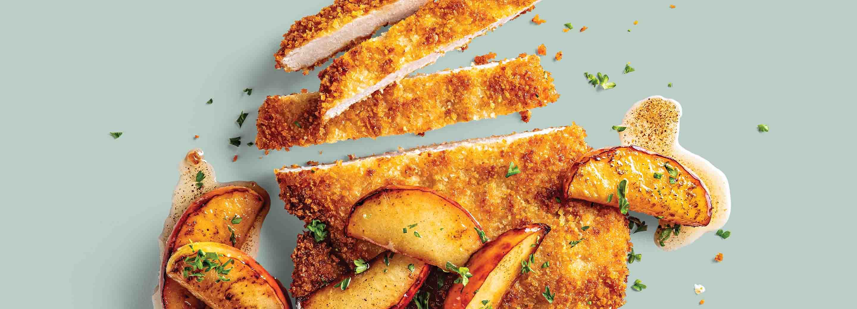 Schnitzel with Spiced Apples