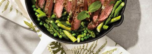 One-Pan Seared Steak and Spring Veggies