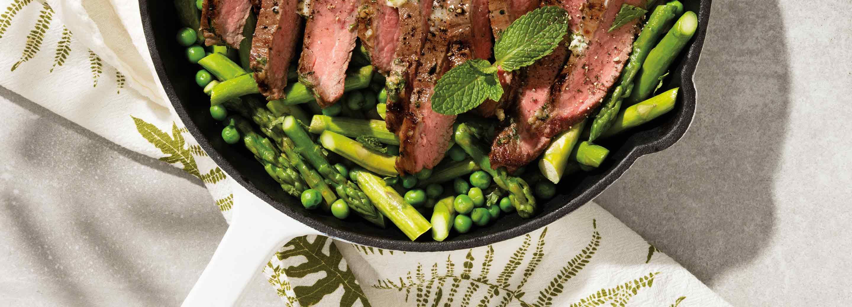 One-Pan Seared Steak and Spring Veggies | Schnucks