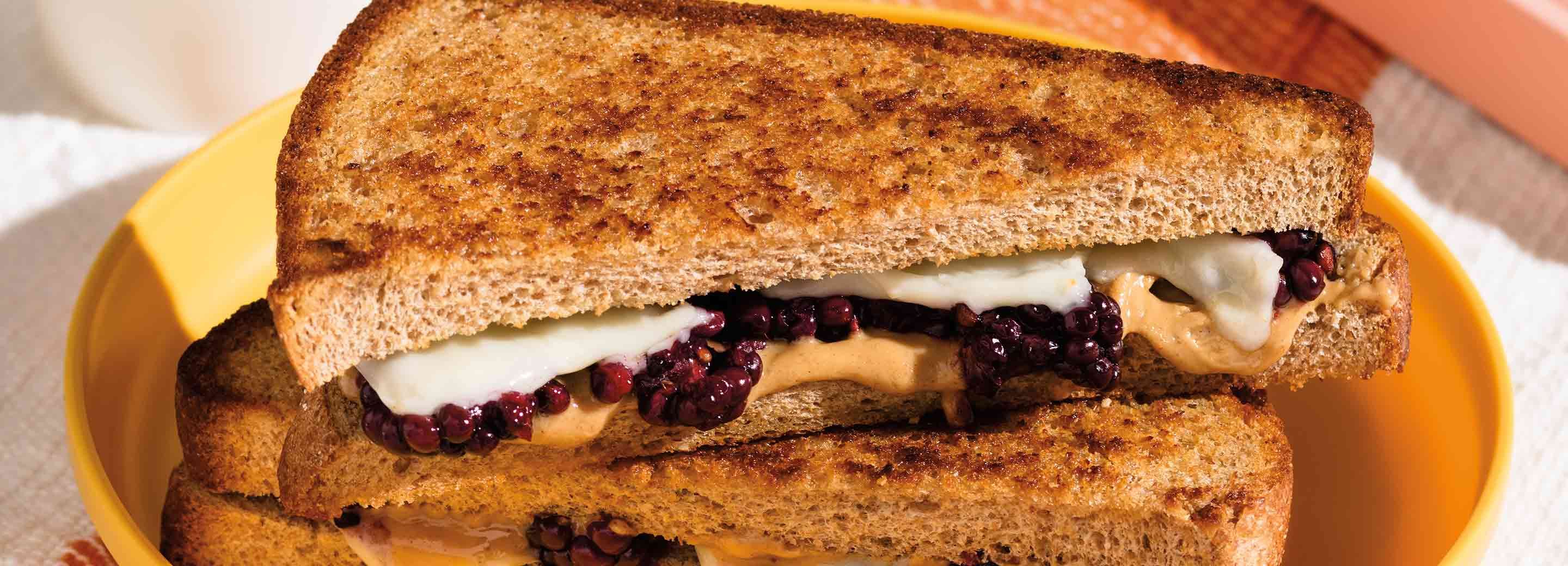 Peanut Butter & Blackberry Grilled Cheese