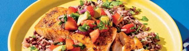 Cajun Salmon with Strawberry Pico