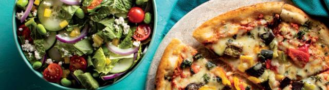 Full Circle Organic Grilled Vegetable Pizza with Salad