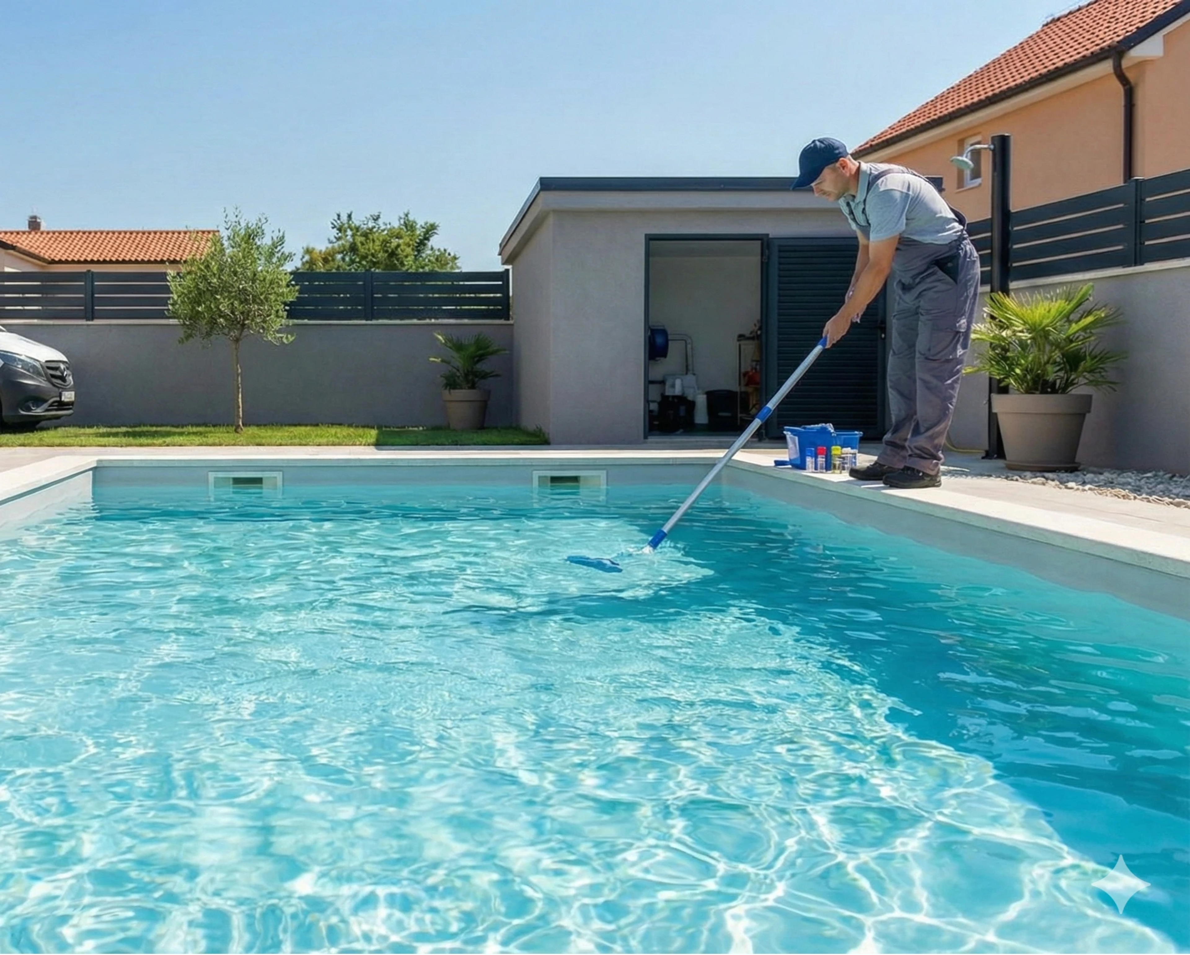 Kristalno čist vanjski bazen