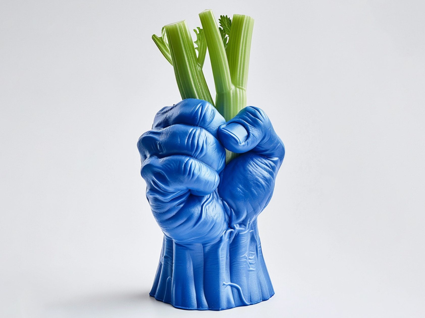 celeri dans une main bleue