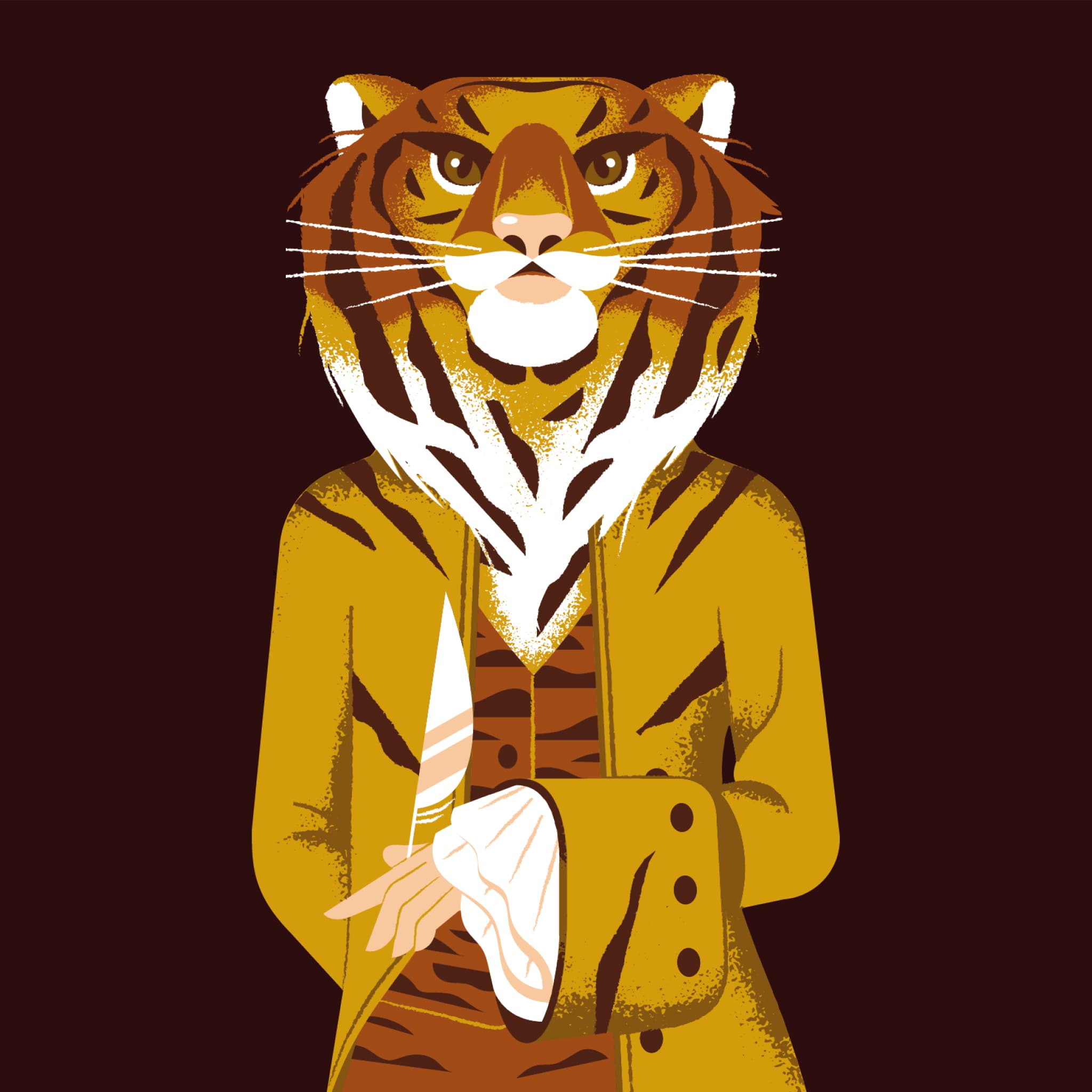 homme avec une tête de tigre