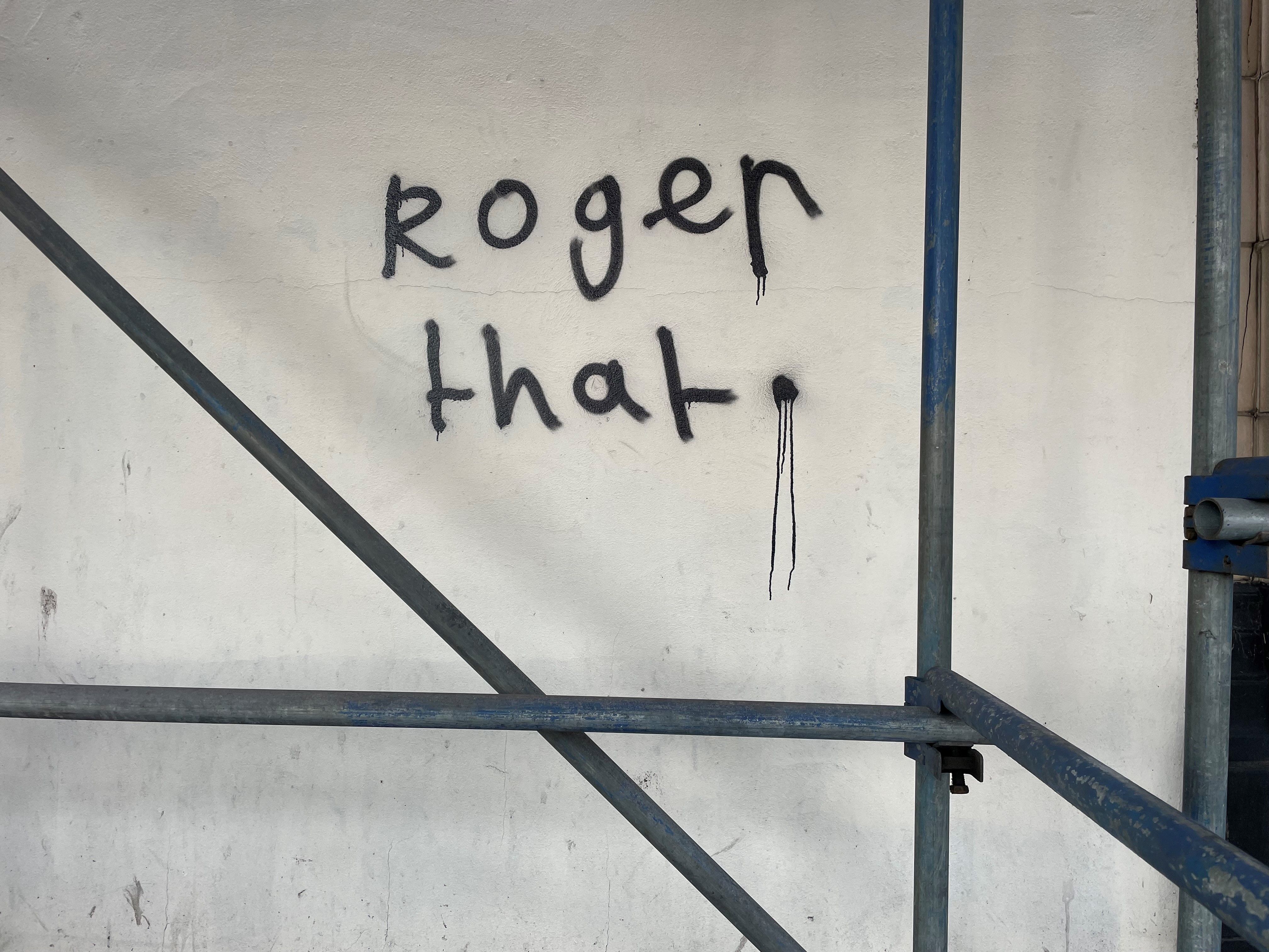 'Roger That' sign