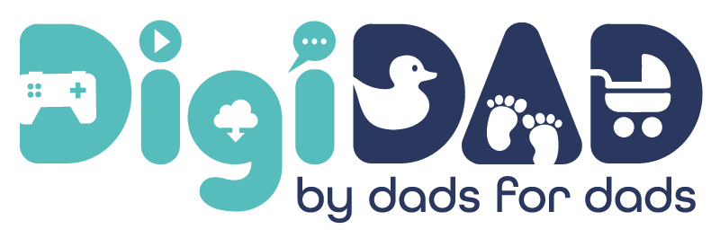 Girl on skateboard with young dad