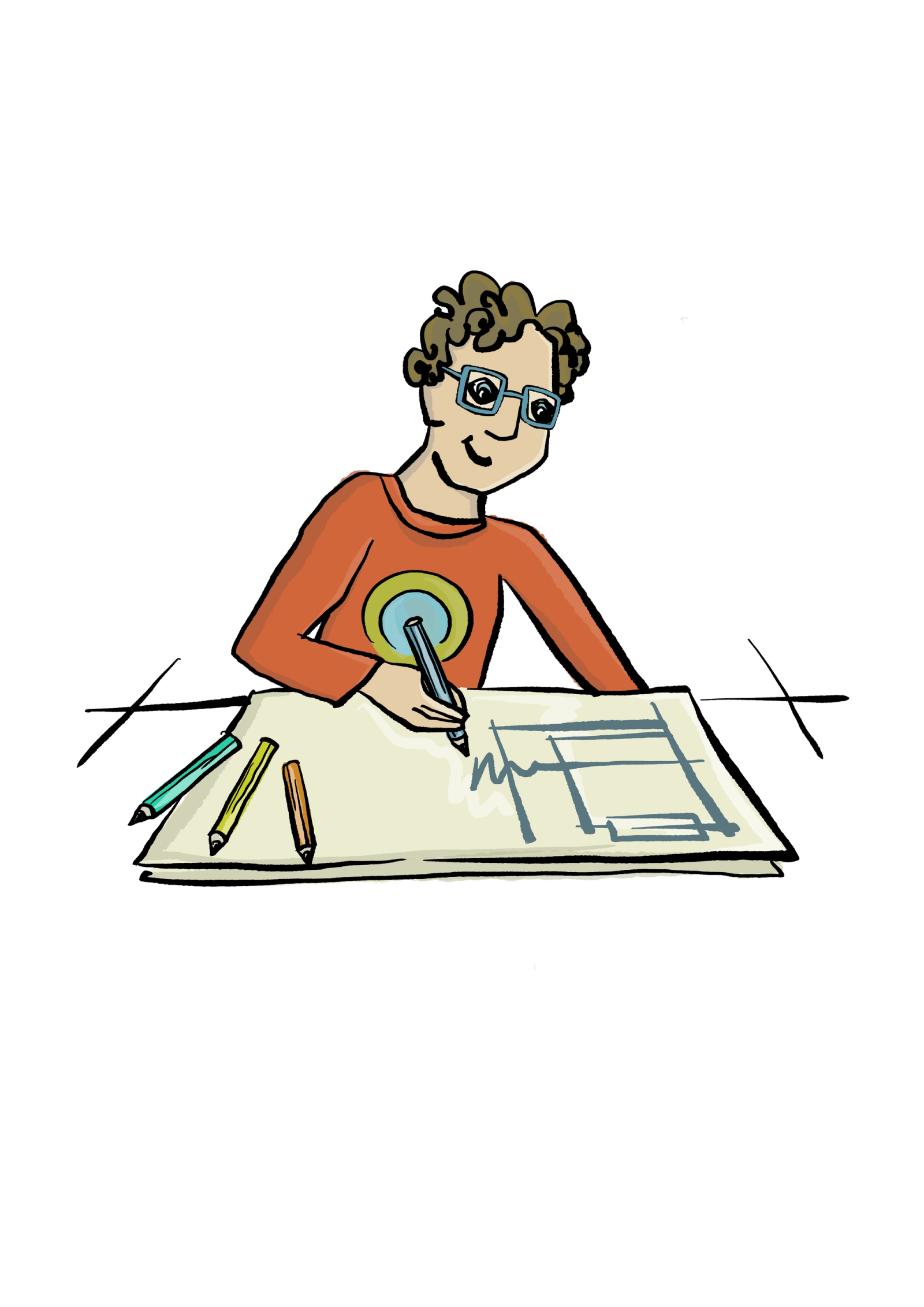 Boy drawing