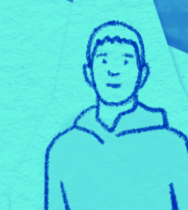 Cartoon image of young dad