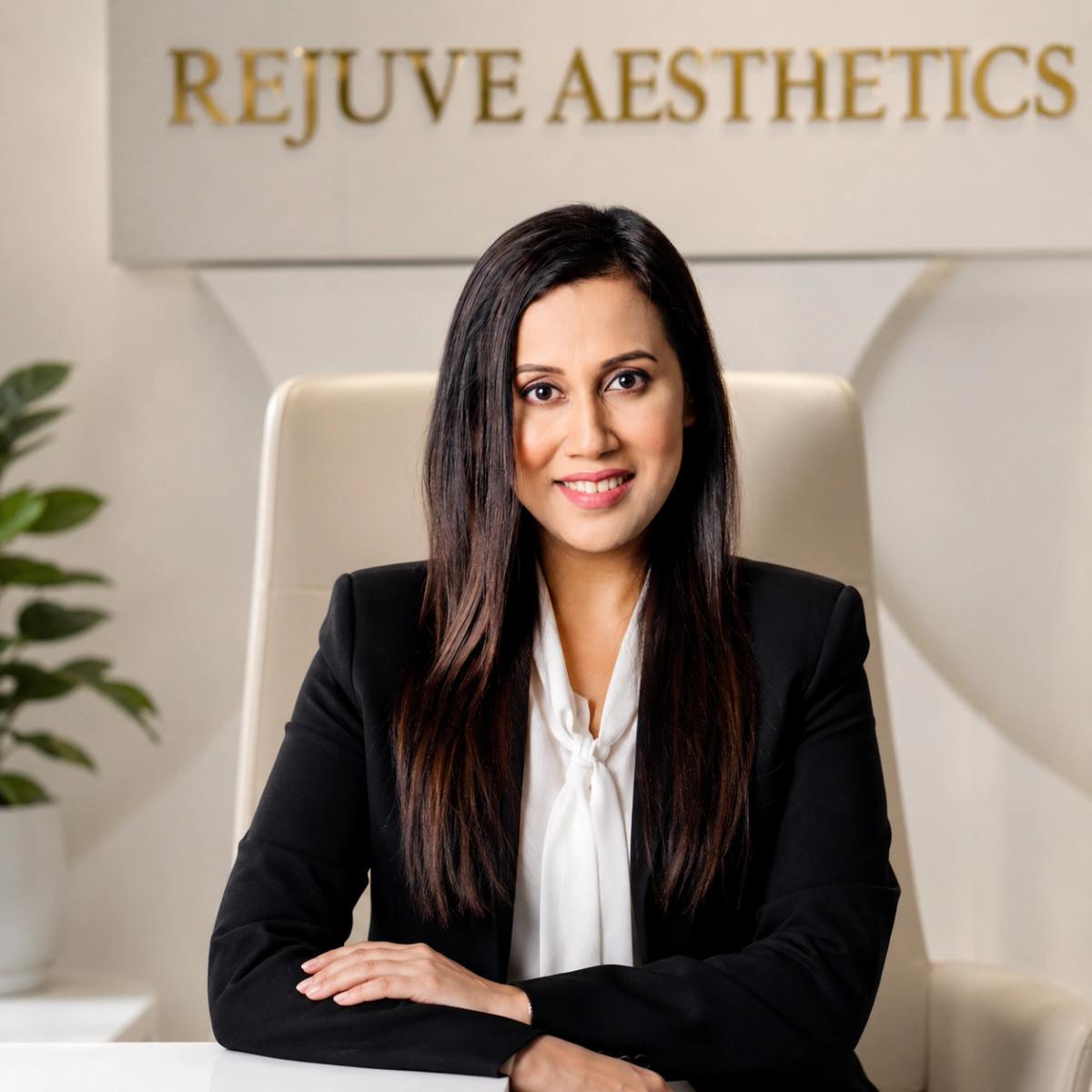 Dr. Sharadi Shreemoyee at Rejuve Aesthetics, a leading aesthetic clinic in Guwahati specializing in advanced skin and hair treatments
