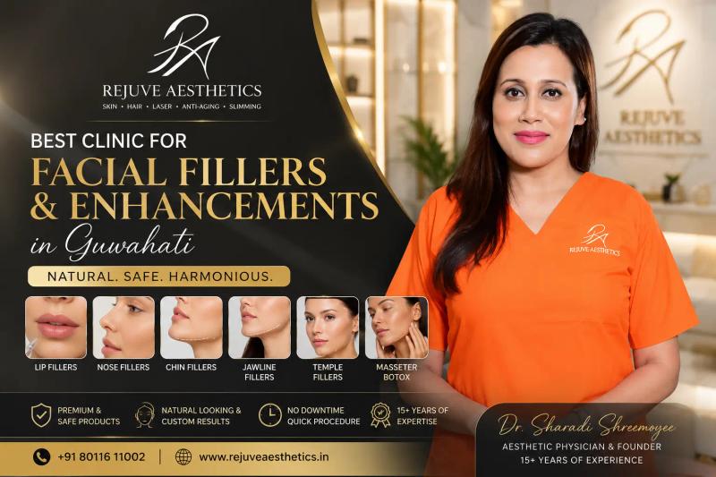 Best facial fillers clinic in Guwahati offering lip, nose, chin, jawline and temple fillers at Rejuve Aesthetics.