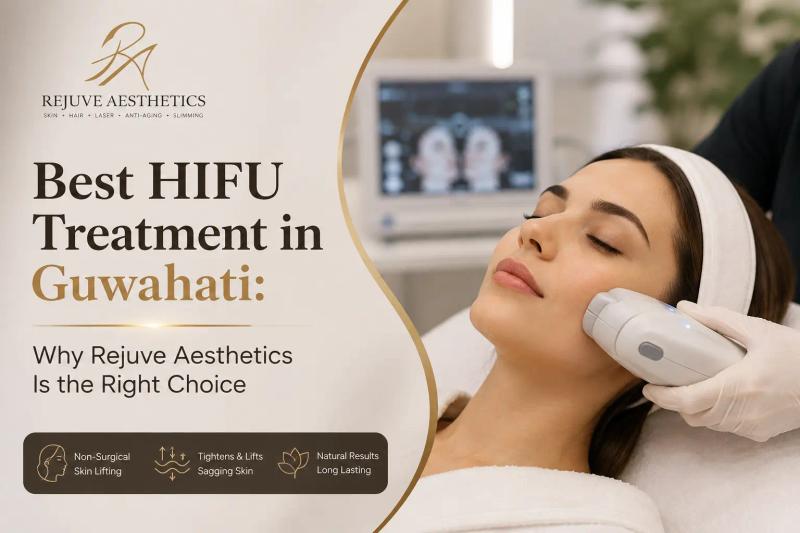 HIFU skin tightening treatment being performed at an aesthetic clinic in Guwahati