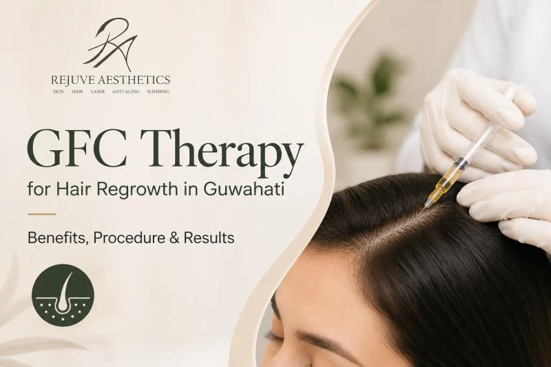 GFC therapy for hair regrowth in Guwahati at Rejuve Aesthetics