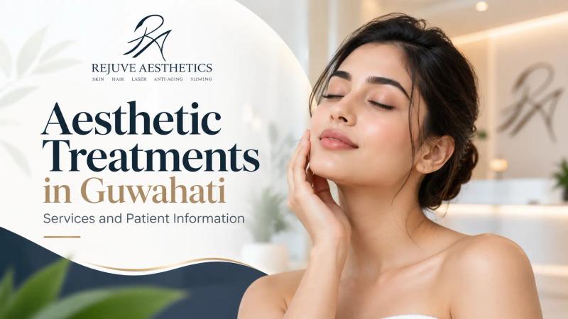 Modern aesthetic clinic in Guwahati offering skin, hair, anti-aging, and cosmetic treatments at Rejuve Aesthetics