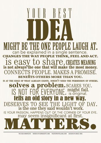 The Idea Manifesto