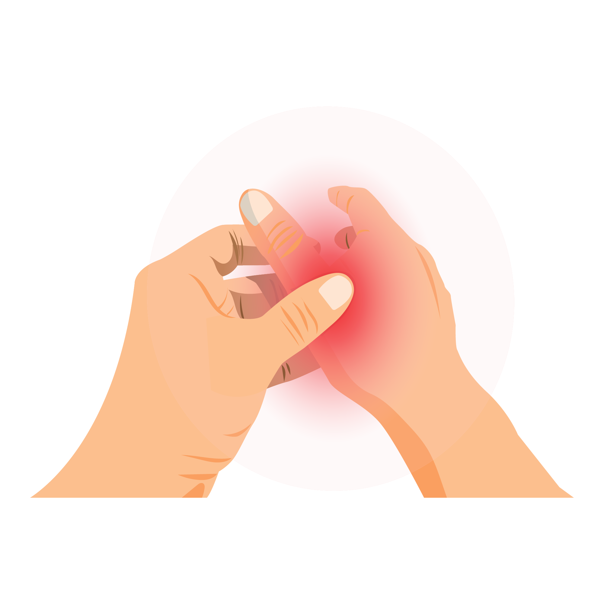 Graphic of hands with sore arthritis
