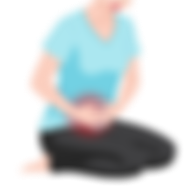 A woman experiencing pelvic pain