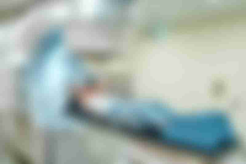 Woman Receiving Radiation Therapy