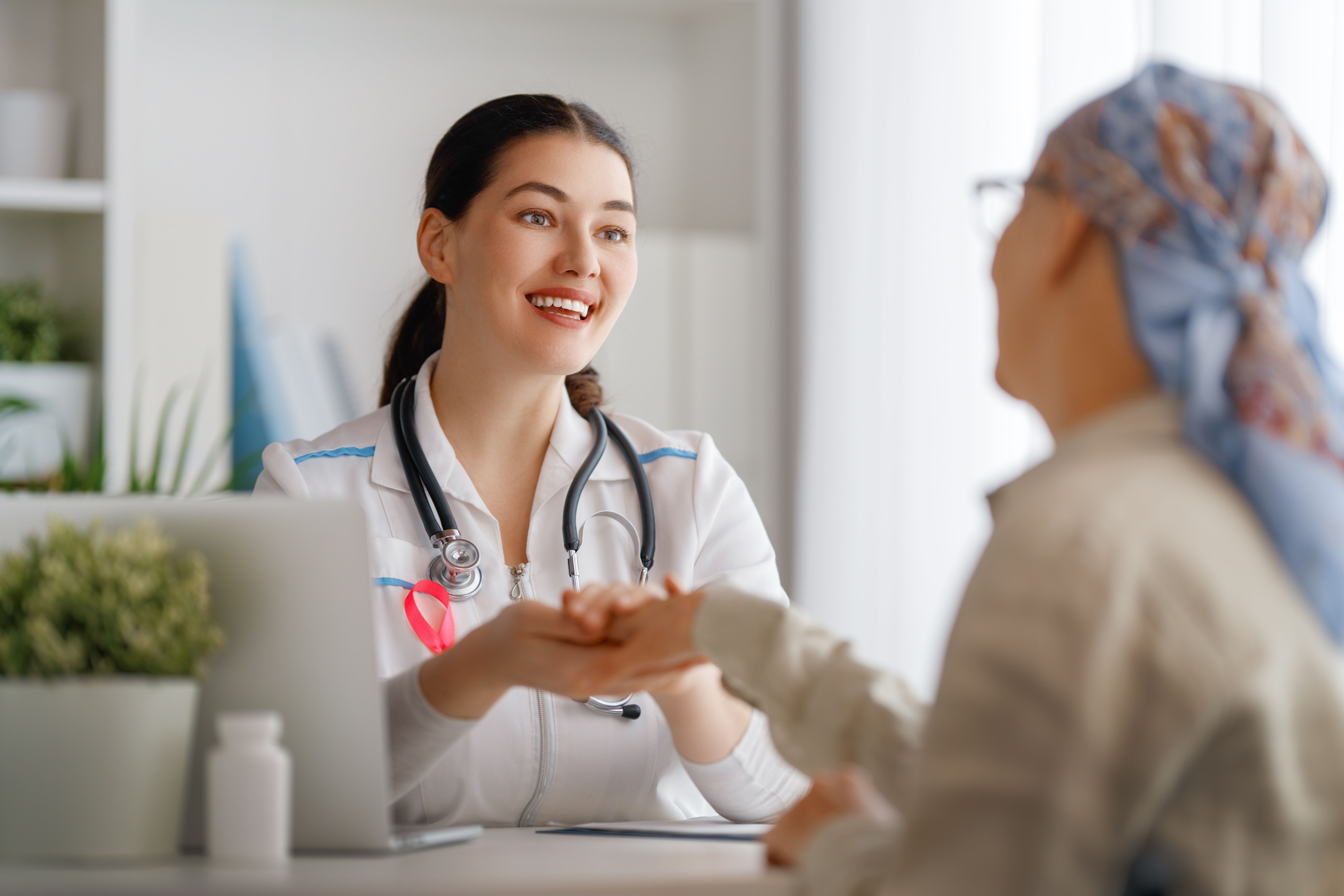 Cancer Patient and Doctor