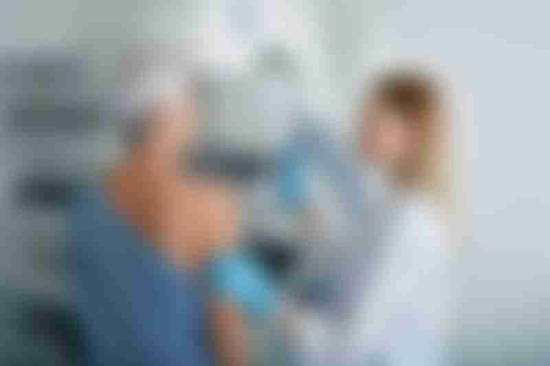 Short Hair Woman Mammography