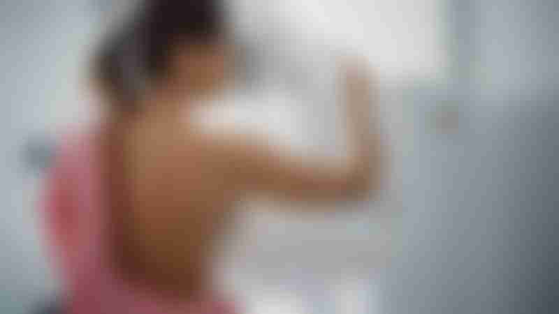 Female Getting Mammography Scan