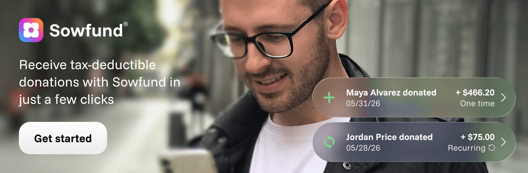 Sowfund — Receive tax-deductible donations in just a few clicks. Get started.