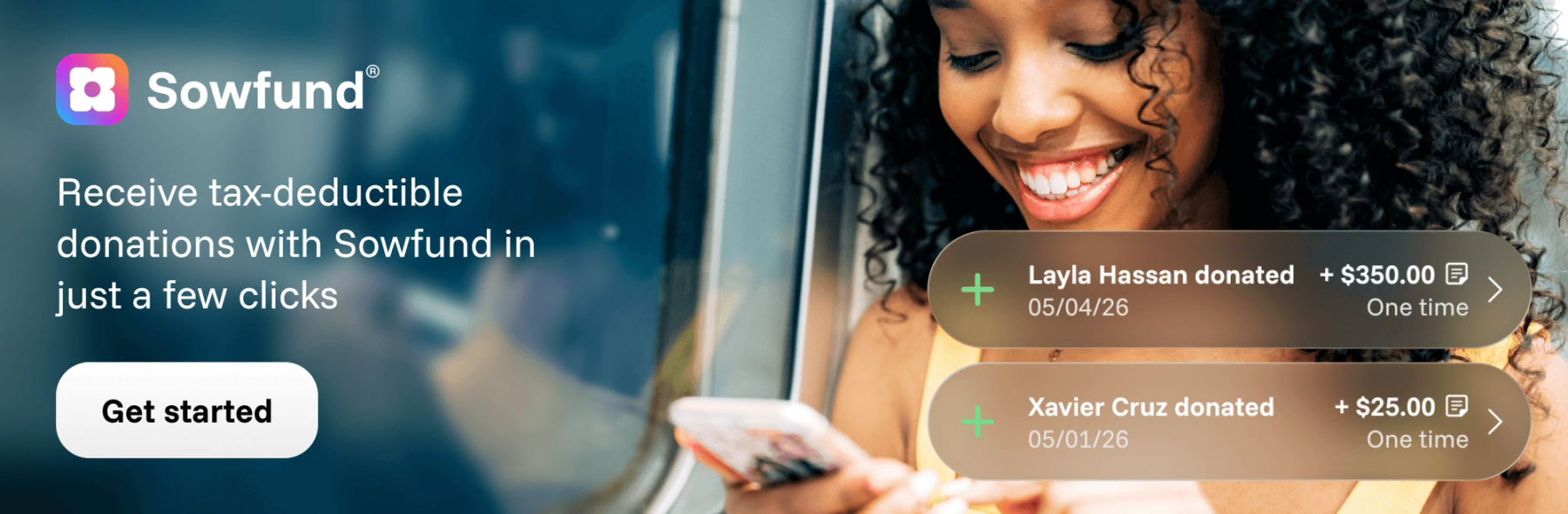 Sowfund — Receive tax-deductible donations in just a few clicks. Get started.