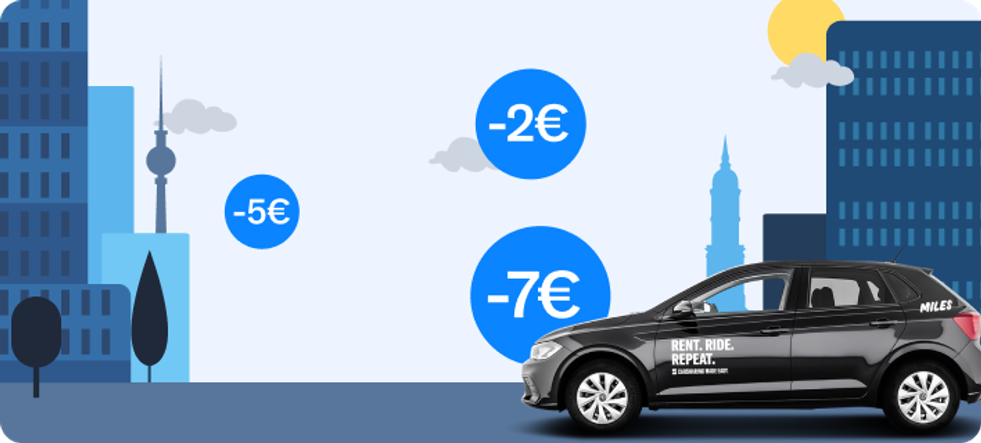 Guthaben & Deals – Spare bei jeder Fahrt | MILES Mobility