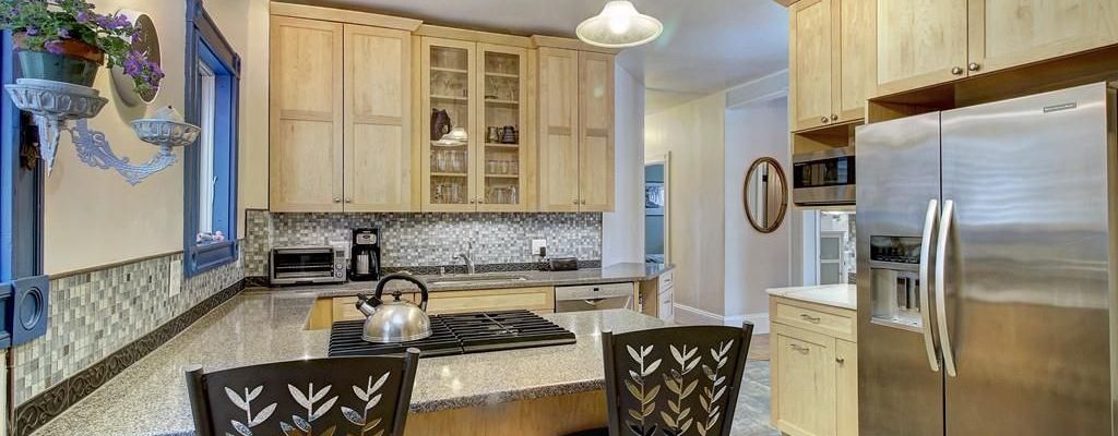 small kitchen in a plain home