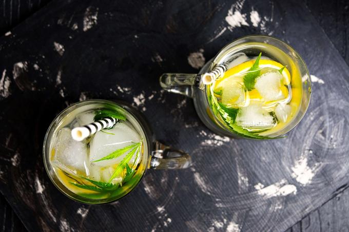 Cannabis-infused lemonade drink