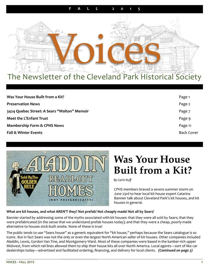 Cover of Voices Newsletter issue Fall 2015