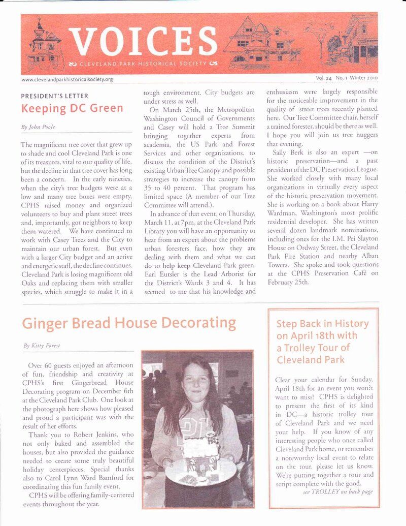 Cover of Voices Newsletter issue Winter 2010