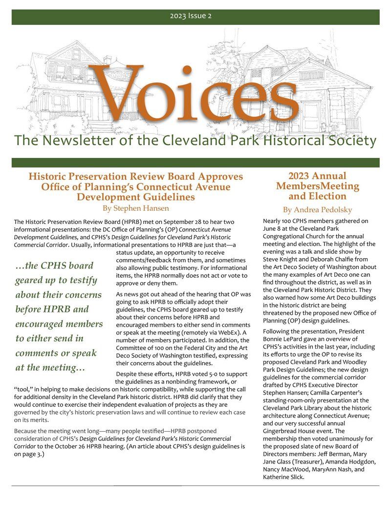 Cover of Voices Newsletter issue Fall 2023