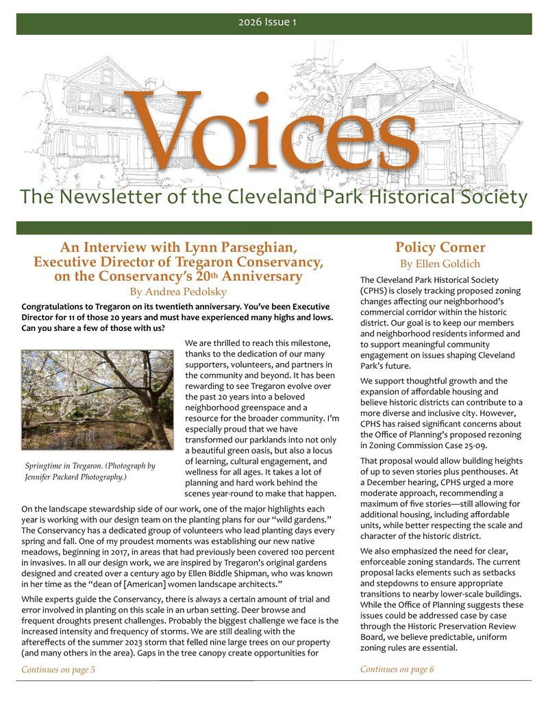 Cover of Voices Newsletter issue Spring 2026