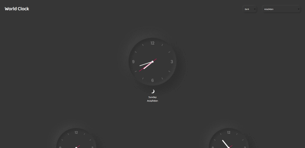RH Portfolio | Project | World Clock | Fun Project