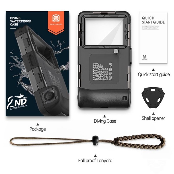 Diving Shell Gen2 Upgrade IP68 Waterproof Phone Case(Black) - View 5
